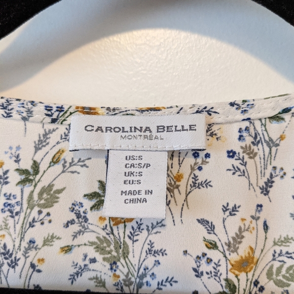 Flowy Floral Blouse with Shoulder Ties - Picture 5 of 5